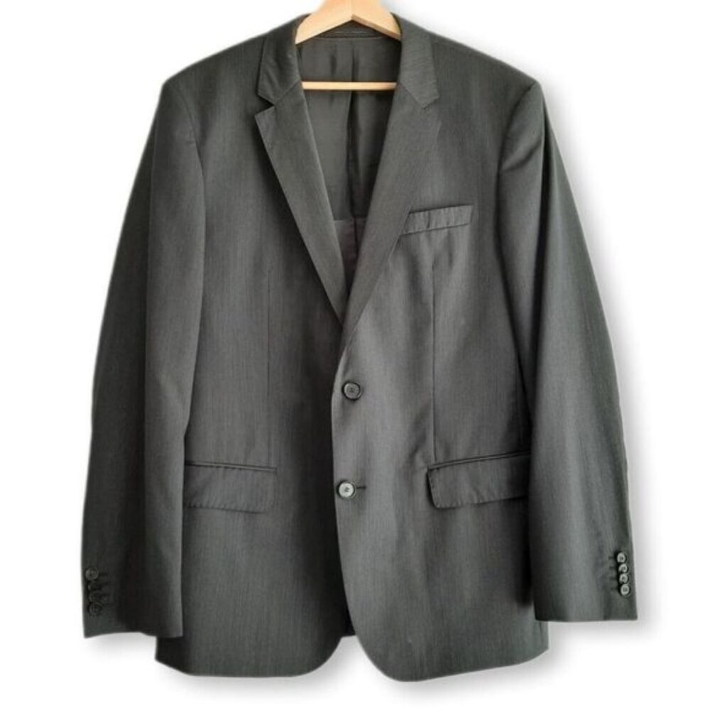 HUGO BOSS Huge / Genius 100%Wool Blazer Jacket Gray Men's Sz 42 R